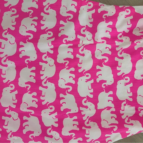 Lilly Pulitzer Hot Pink & White Elephant Print Sleeveless Sheath Dress Size 0. - Picture 13 of 15